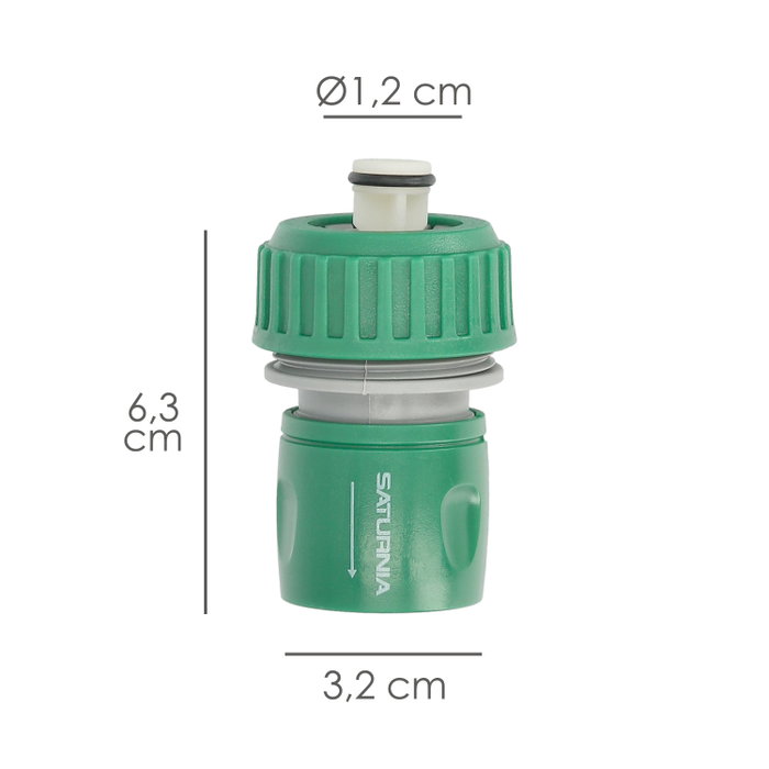SATURNIA Raccord tuyau plastique 3/4 avec Stop blister SATURNIA Raccord tuyau plastique 3/4 avec Stop blister