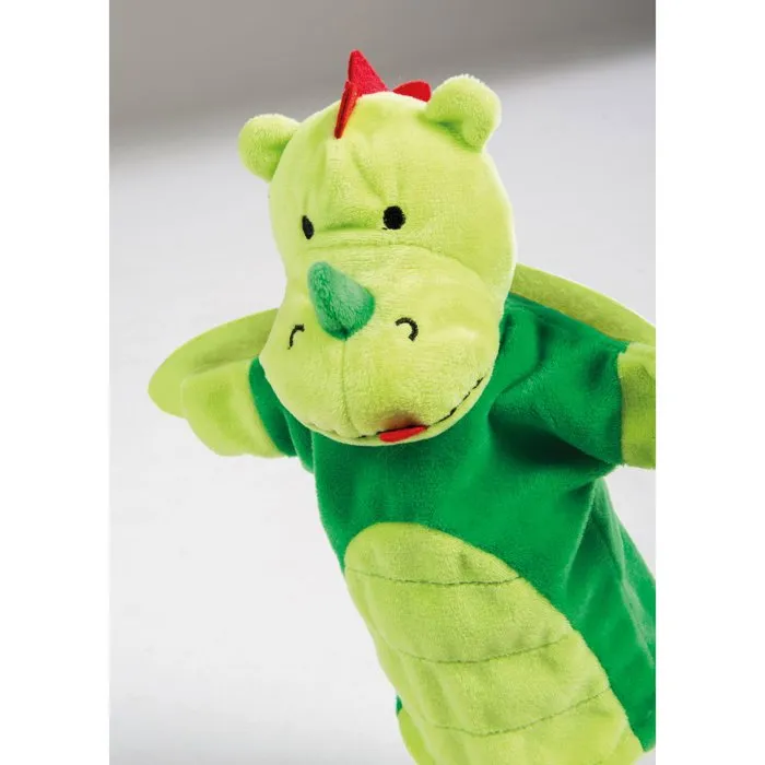 Roba - Set de 4 marionnettes à main pour enfants : Fée enchanteresse, Licorne, Dragon et Chevalier - Ensemble de marionnettes en tissu lavable et doux - Conforme normes EN 71-1