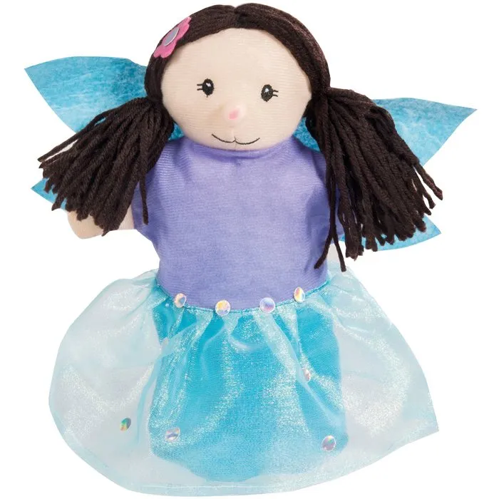 Roba - Set de 4 marionnettes à main pour enfants : Fée enchanteresse, Licorne, Dragon et Chevalier - Ensemble de marionnettes en tissu lavable et doux - Conforme normes EN 71-1