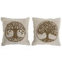 Coussin Home ESPRIT Blanc Naturel Arbre Romantique 45 x 15 x 45 cm (2 Unités)