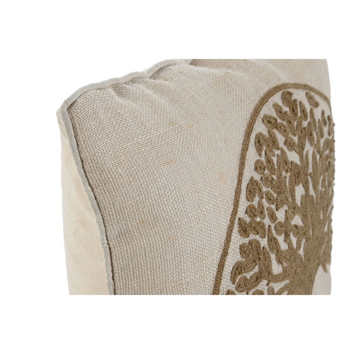 Coussin Home ESPRIT Blanc Naturel Arbre Romantique 45 x 15 x 45 cm (2 Unités)
