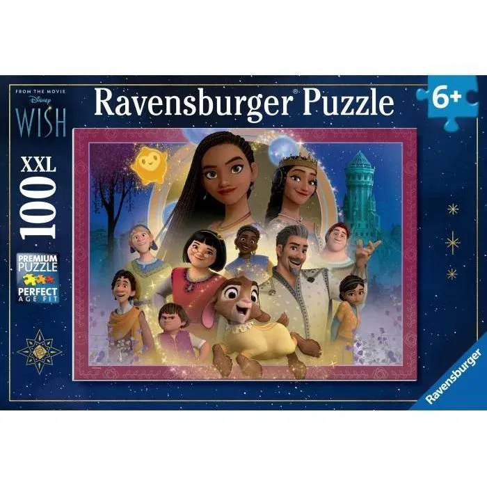 Ravensburger - Puzzle 100 pièces XXL Le Royaume des Souhaits - Disney Wish - Dès 6 ans - Réf. 12001048 Ravensburger - Puzzle 100 pièces XXL Le Royaume des Souhaits - Disney Wish - Dès 6 ans - Réf. 12001048