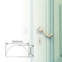 Hantums Butoir de porte semi-sphérique nickel satin Ø45x25mm