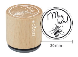 Woodies Tampon en bois et caoutchouc 33x30mm