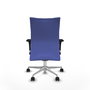 Piqueras Y Crespo Chaise de bureau Albacete confidente, Bleu clair, Mécanisme Sincro, Base aluminium, Accoudoirs 1D, Roues 65mm