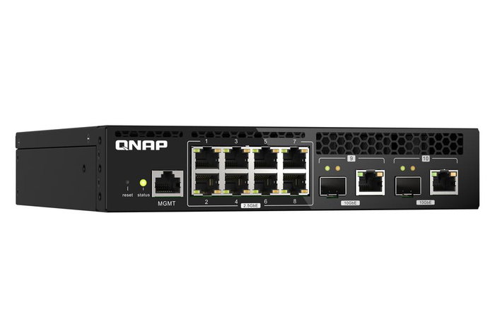 Qnap QSW-M2108R-2C Switch Géré 10 Ports 2.5GbE et 10GbE SFP+ Bureau/Rack 1U