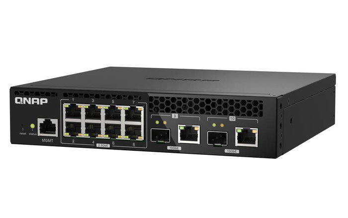 Qnap QSW-M2108R-2C Switch Géré 10 Ports 2.5GbE et 10GbE SFP+ Bureau/Rack 1U