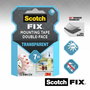 Scotch Ruban de montage double face transparent Scotch FIX 19 mm x 1,5 m