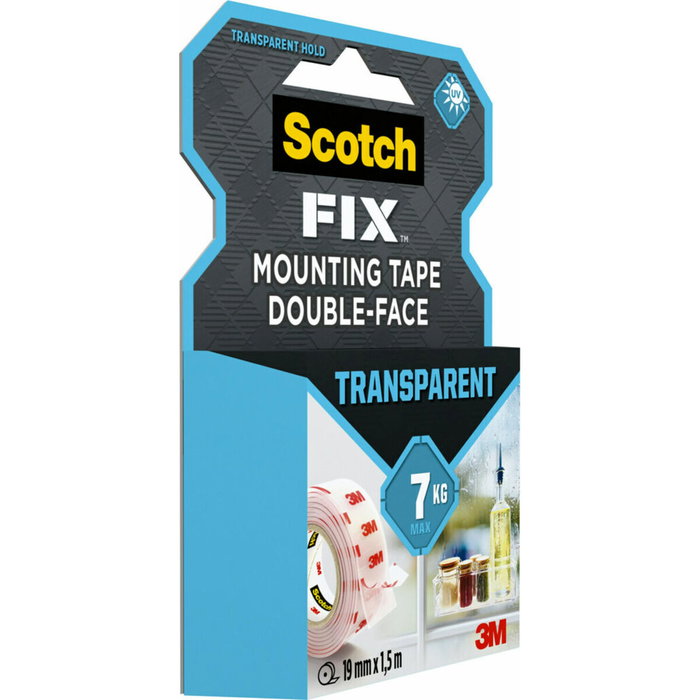 Ruban adhésif double face Scotch Transparent 19 mm x 1,5 m Ruban adhésif double face Scotch Transparent 19 mm x 1,5 m