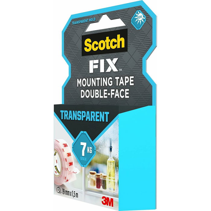 Ruban adhésif double face Scotch Transparent 19 mm x 1,5 m Ruban adhésif double face Scotch Transparent 19 mm x 1,5 m