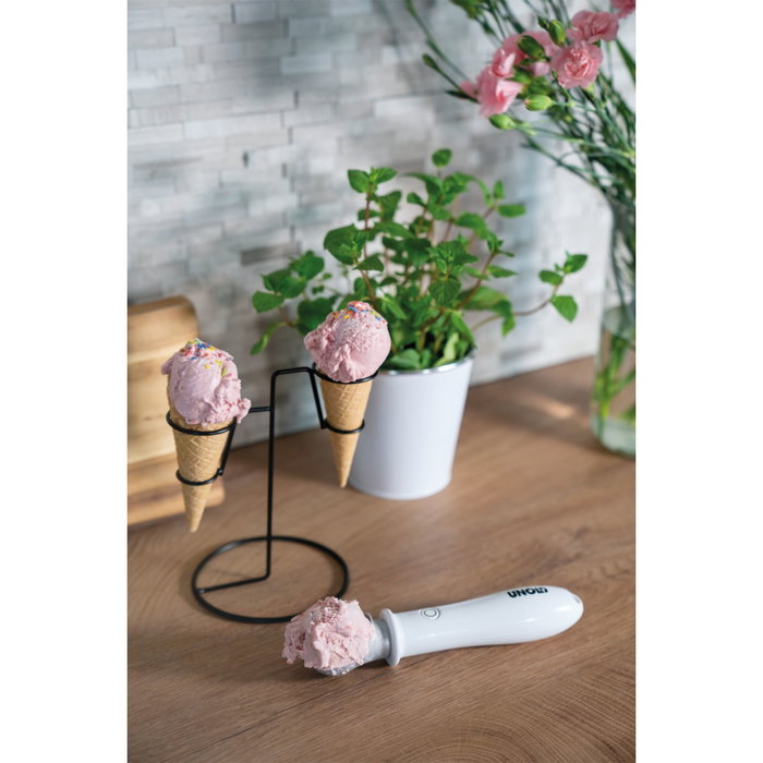 Unold Carlo Cuillère à glace chauffante, Blanc / Argent