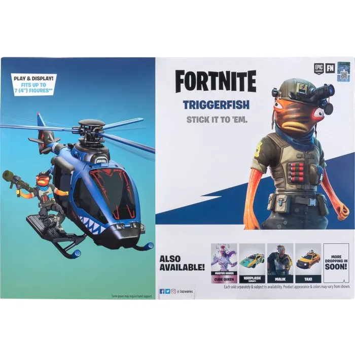 Fortnite Véhicule The Choppa - 50 cm avec figurine Triggerfish et lumières LED