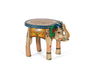 Giner y Colomer SCOPE Tabouret en Bois de Manguier Peint à la Main Multicolore, Finition Artisanale, 48 cm de Haut, 35x35 cm