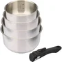 Baumalu Set de 4 Casseroles en Inox avec Manche Amovible (14 à 20 cm)