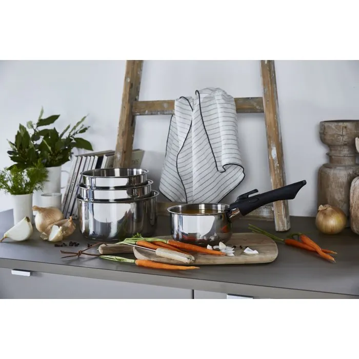 Baumalu Set de 4 Casseroles en Inox avec Manche Amovible (14 à 20 cm)