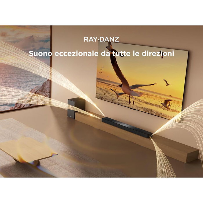 TCL Q65H Barre de son 5.1 avec Dolby Atmos, DTS:X et caisson de basses sans fil