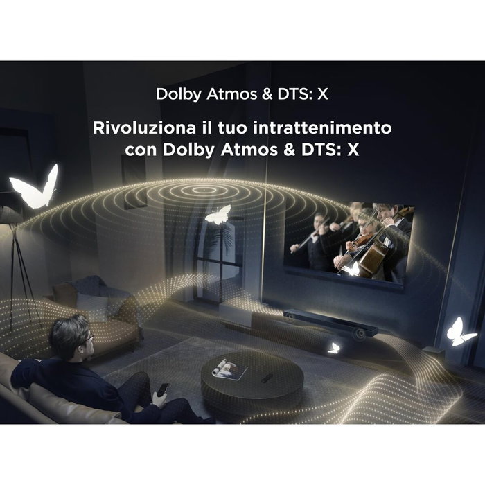 TCL Q65H Barre de son 5.1 avec Dolby Atmos, DTS:X et caisson de basses sans fil