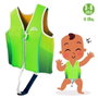 Color Baby - Gilet de natation et flottaison en néoprène Aqua Sport pour enfants 3-6 ans