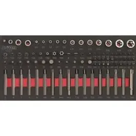 KS TOOLS 713.5010 Module d'embouts et douilles Torx 88 pièces pour servantes et établis, empreinte découpée au laser