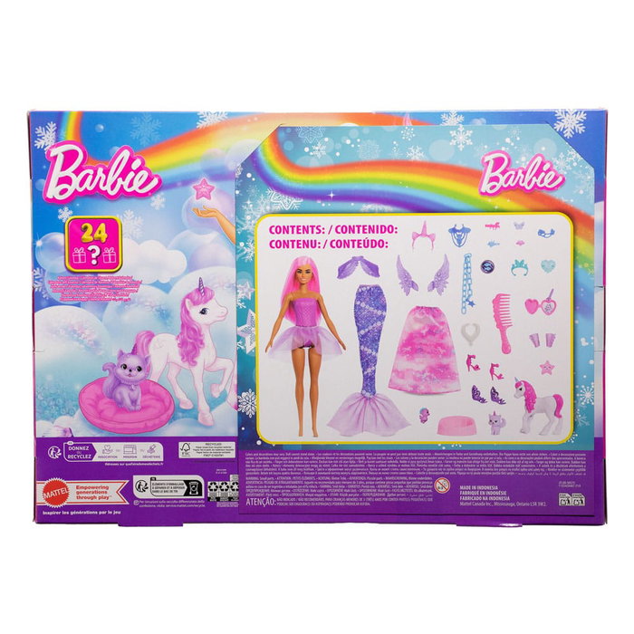Barbie calendrier de l'avent et 1 poupée Fantasy