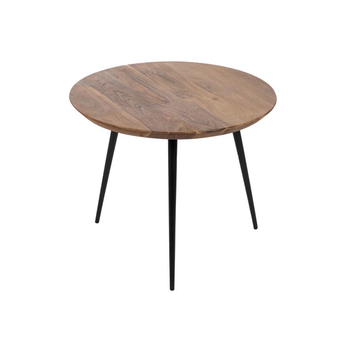 BigBuy Home Jeu de 3 tables Noir Naturel