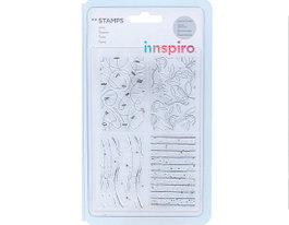 Innspiro Set de tampons acryliques pour créer des fonds modèle 3, 9,5x14,5cm