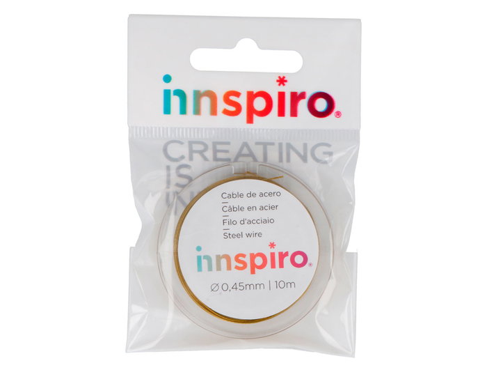 Innspiro Câble en acier doré vieilli 0,45 mm - 10 m Innspiro Câble en acier doré vieilli 0,45 mm - 10 m