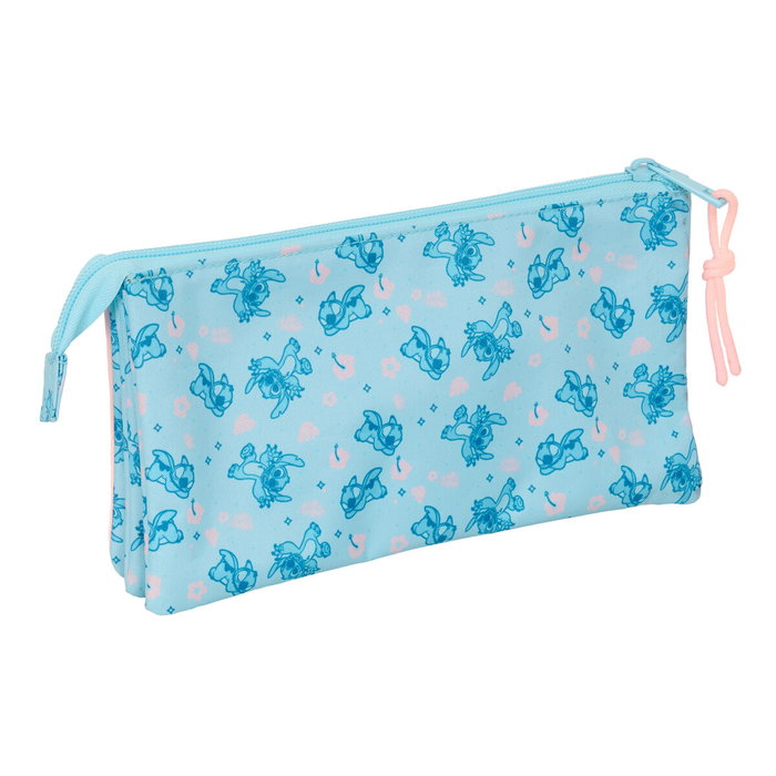 Fourre-tout Lilo & Stitch Ohana Bleu clair Rose clair 22 x 12 x 3 cm
