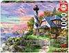 Educa - Puzzle 1000 pièces - Phare de Rock Bay - À partir de 6 ans - Langues : Espagnol, Anglais
