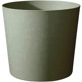EDA Pot de fleurs conique Element Ø 50 cm (49.5 x 42 cm) - 62.2 L - Système de drainage - Intérieur/Extérieur - Résistant gel et UV - Kaki - Fabriqué en France