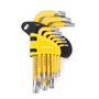 Workpro Jeu de 9 clés Torx de sécurité, acier chromé-vanadium, jaune, T10 à T50
