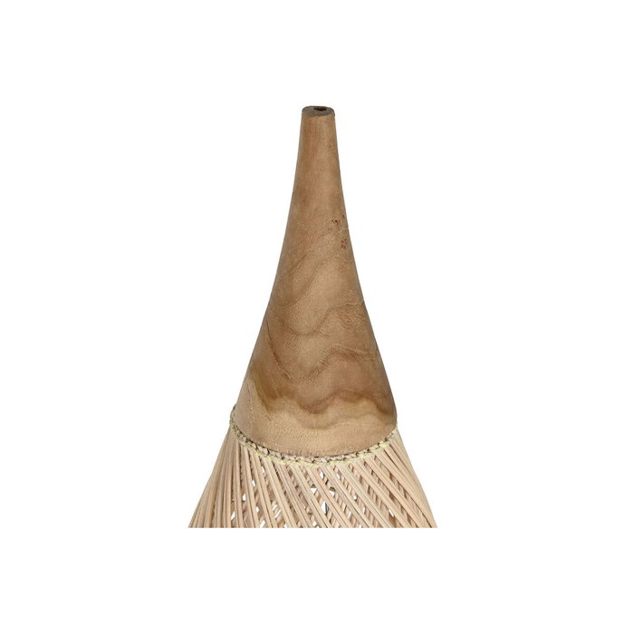 Écran de lampe Home ESPRIT Naturel Bambou bois de teck 35 x 35 x 85 cm (2 Unités)