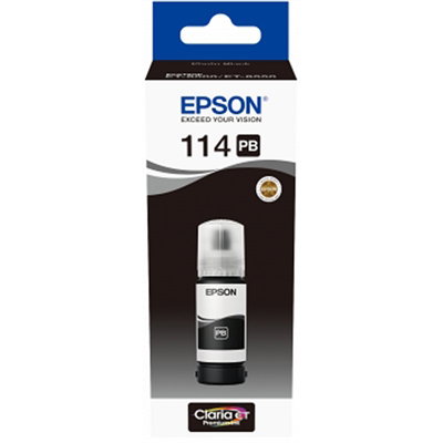 Epson C13T07B140 Bouteille Encre Ecotank 114 Noir Photo 70ml pour ET-8550 ET-8500 Epson C13T07B140 Bouteille Encre Ecotank 114 Noir Photo 70ml pour ET-8550 ET-8500