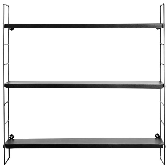 Day Étagère à 3 niveaux en métal noir 58x16x58 cm Day Étagère à 3 niveaux en métal noir 58x16x58 cm
