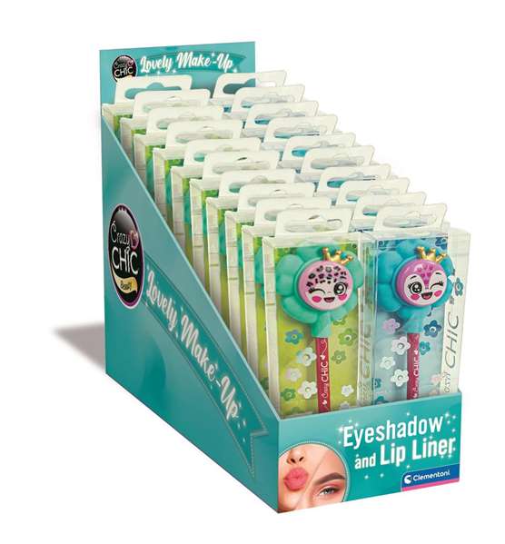 Clementoni - Sombra de Ojos en Flor - Eyeshadow Pot Flowers & Lip Liner - Palette de Fards à Paupières et Crayon à Lèvres pour Enfants - Jeu Multilingue Clementoni - Sombra de Ojos en Flor - Eyeshadow Pot Flowers & Lip Liner - Palette de Fards à Paupières et Crayon à Lèvres pour Enfants - Jeu Multilingue