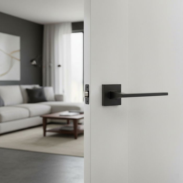 HERRAJES ALK Roseta Zamak Zet 51X51 Noir Mat Nickel Satiné