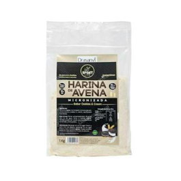 Drasanvi Sport Live - Harina Avena - Farine d'Avoine Micronisée Saveur Cookies & Cream 1Kg - Pour Shakes et Petit-Déjeuner Sportif