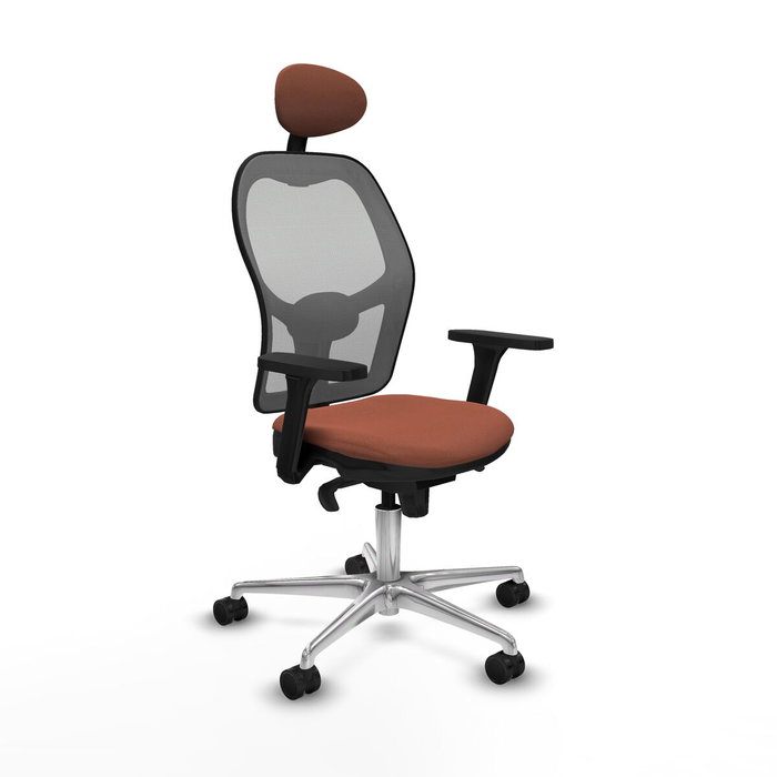 Piqueras y Crespo Chaise de Bureau avec Appui-tête Jorquera 3D086N1 Marron Gris Piqueras y Crespo Chaise de Bureau avec Appui-tête Jorquera 3D086N1 Marron Gris
