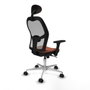 Piqueras y Crespo Chaise de Bureau avec Appui-tête Jorquera 3D086N1 Marron Gris