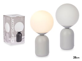 GIFTDECOR Lampara Bola Gris-Blanco