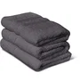Lovely Home Lot de 3 serviettes 50 x 100 cm Gris anthracite