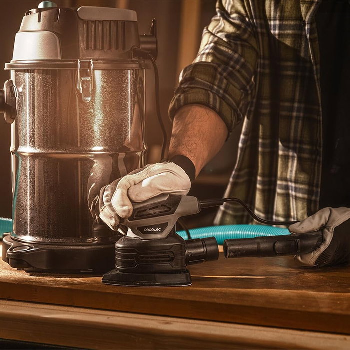 Ponceuse orbitale delta Cecotec 180W PerfectSurface 180 Delta avec réservoir et accessoires