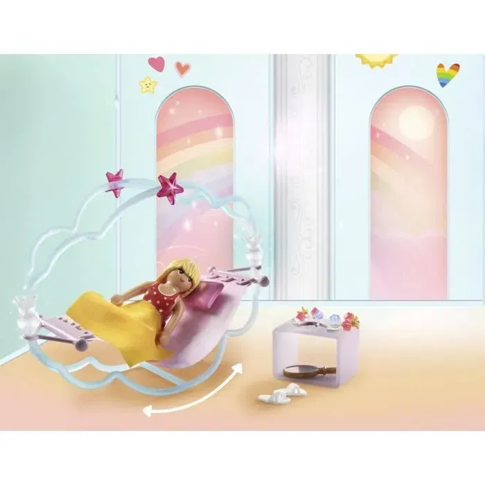 Playmobil - Princess Magic - Chambre de princesses avec 2 lits à bascule, 2 figurines, coffre et accessoires - Jouet enfant dès 4 ans