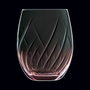 Cristal d'Arques Boîte 4 Verres Hauts Swirly Spring en Cristal 36 cL Rose avec Relief Fabriqué en France