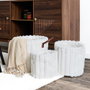 Home Deco Factory Lot de 3 paniers effet peluche Cocooning