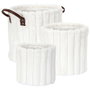 Home Deco Factory Lot de 3 paniers effet peluche Cocooning