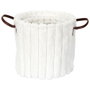 Home Deco Factory Lot de 3 paniers effet peluche Cocooning