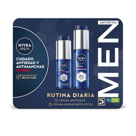 Nivea Routine Quotidienne Homme, Crème Hydratante Anti-Âge SPF30 et Sérum Anti-Âge, 2 pcs