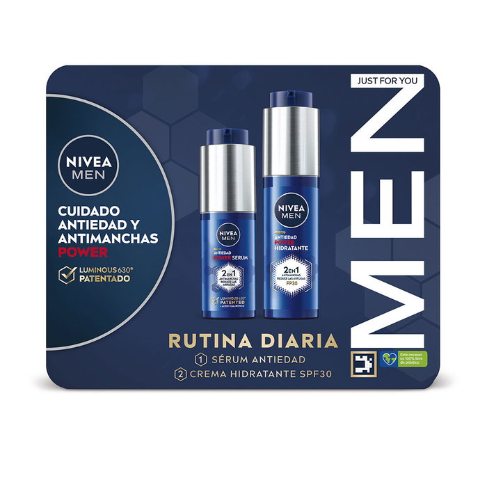 Nivea Routine Quotidienne Homme, Crème Hydratante Anti-Âge SPF30 et Sérum Anti-Âge, 2 pcs Nivea Routine Quotidienne Homme, Crème Hydratante Anti-Âge SPF30 et Sérum Anti-Âge, 2 pcs