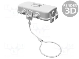 HARTING Couvercle de protection Han dimension 10B pour double loquet